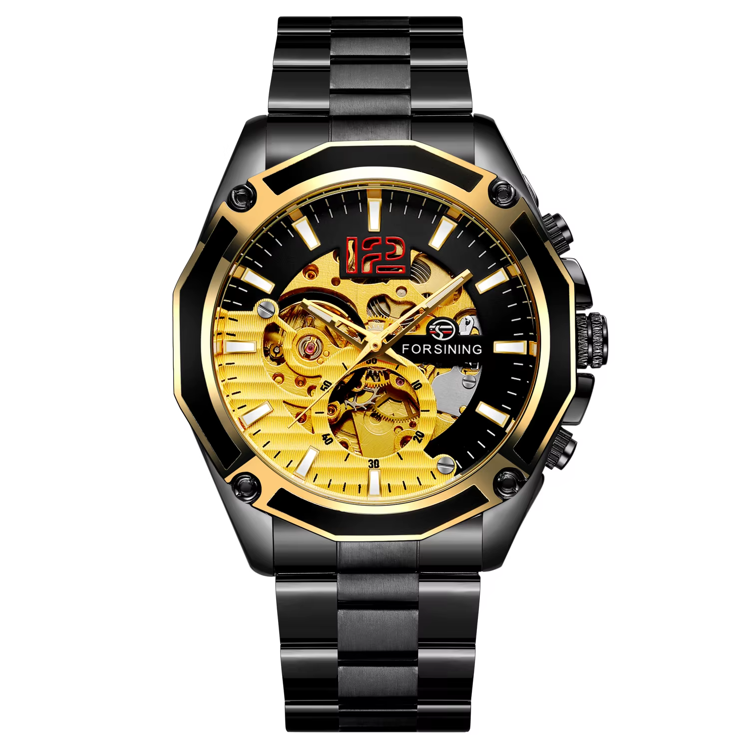 Forsining – montre mécanique automatique classique et décontractée pour hommes, cadran à mouvement s
