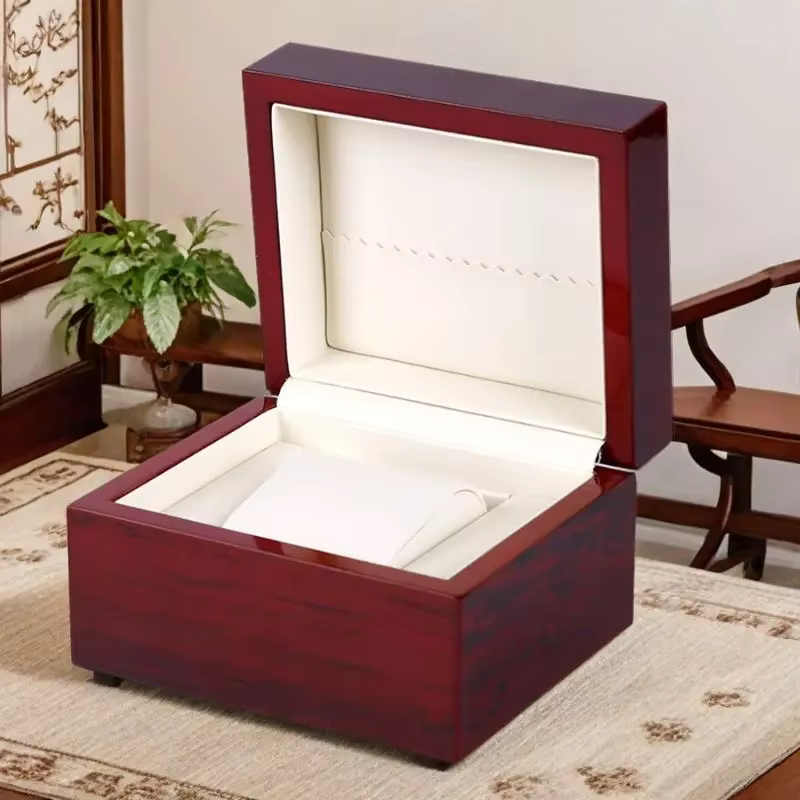 Boîte à montres en bois massif de qualité supérieure, étui de rangement pour bijoux laqué, organisat