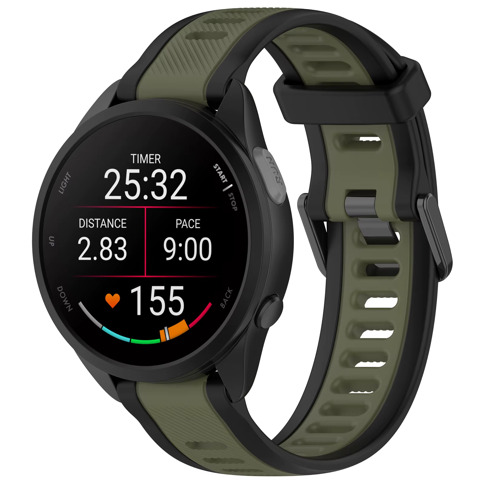 Bracelet de rechange en silicone pour Garmin Forerunner, bracelet de sport officiel, 18mm, 20mm, 22m