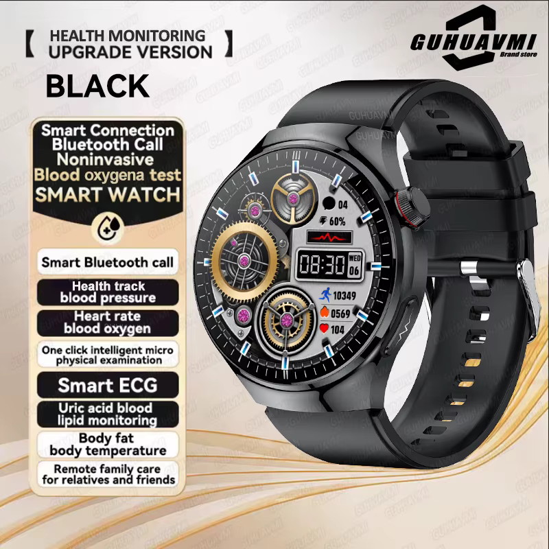 2025 nouvelle montre intelligente pour hommes santé ECG + HRV sang oxygène acide urique Fitness Spor