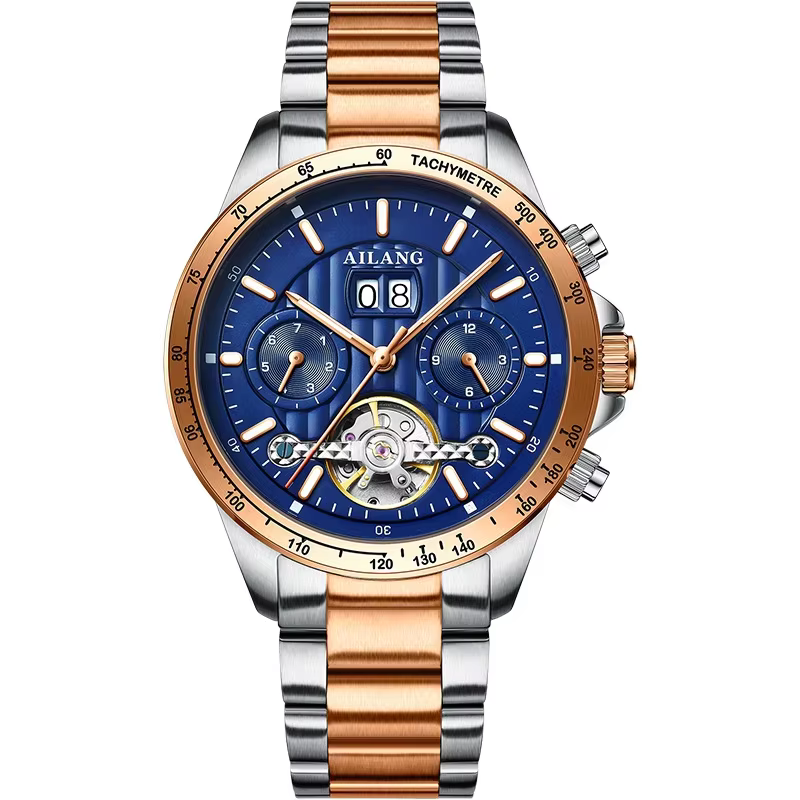 Montre mécanique de mode AILANG 2026, calendrier mois/semaine, étanche, tourbillon, montre sport aut