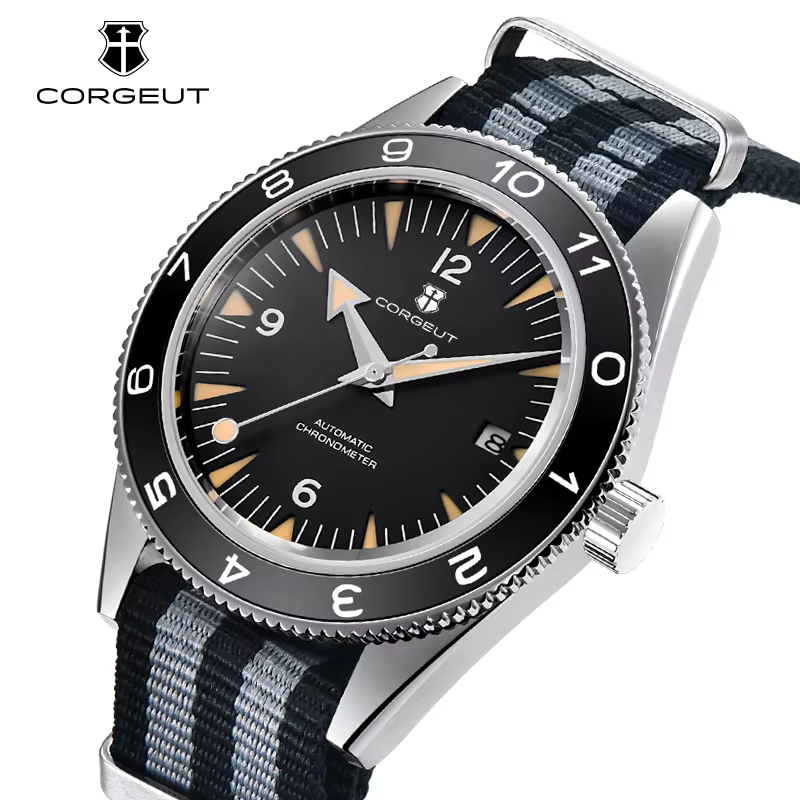 Montre japonaise lumineuse automatique pour hommes, verre saphir 41MM, étanche à 100m, bracelet en N