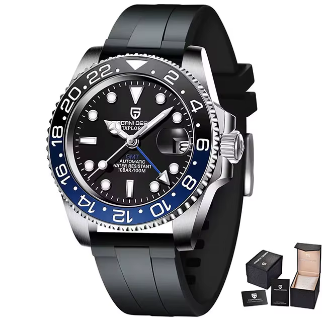 Nouvelle montre GMT PAGANI DESIGN 40 mm pour homme, montre-bracelet classique de luxe, montres mécan
