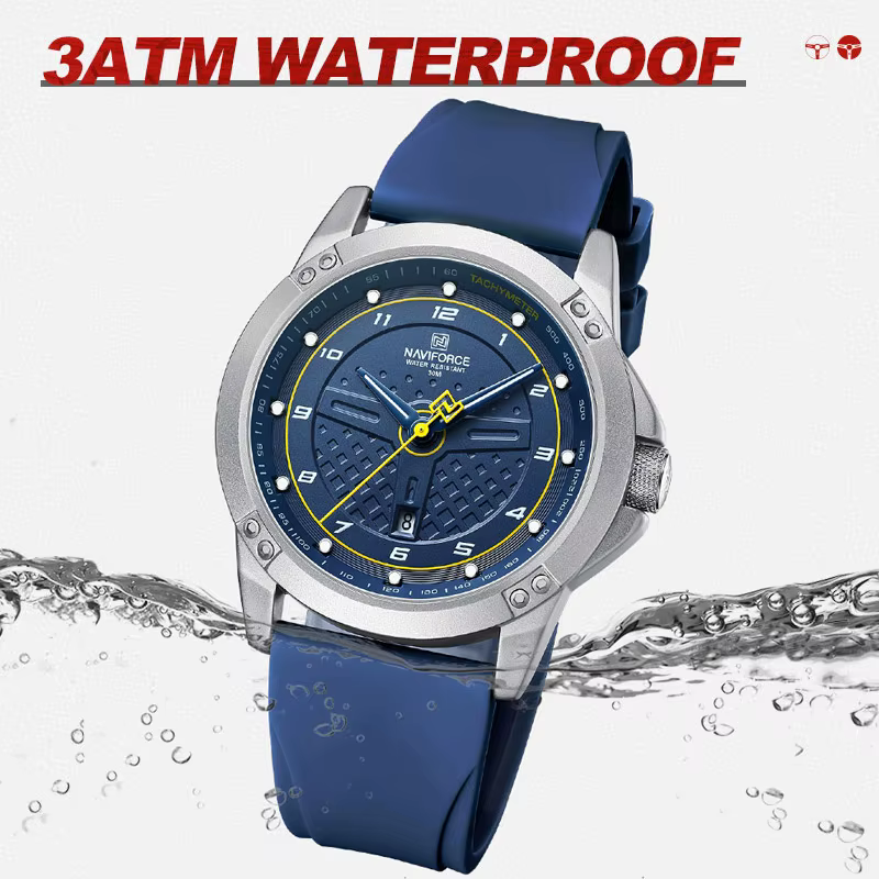 NAVIFORCE montre-bracelet à Quartz décontractée mode étanche montres pour hommes Sport bracelet en S