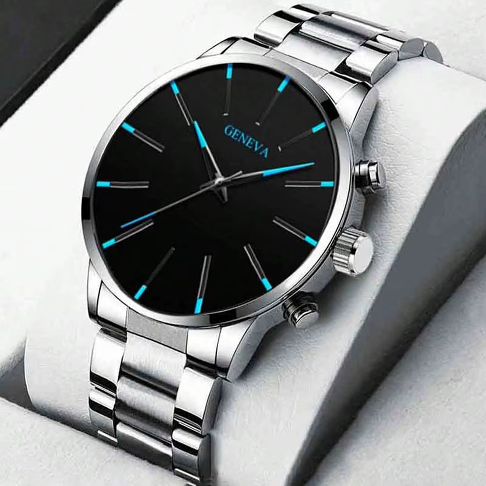 Montre à quartz élégante pour hommes, montre pour hommes d'affaires à la mode, cadeau de Noël et d'H