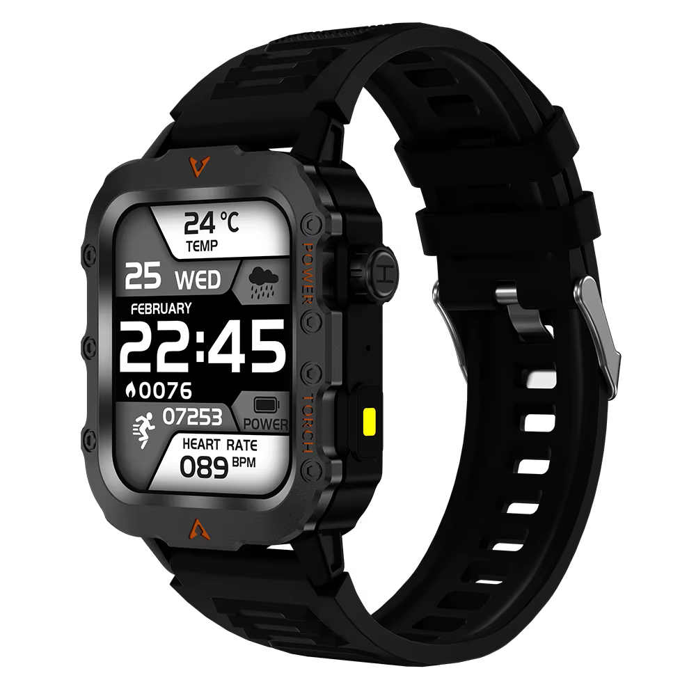 Bluetooth appel montre intelligente électronique Smartwatch numérique Fitness horloge lampe de poche