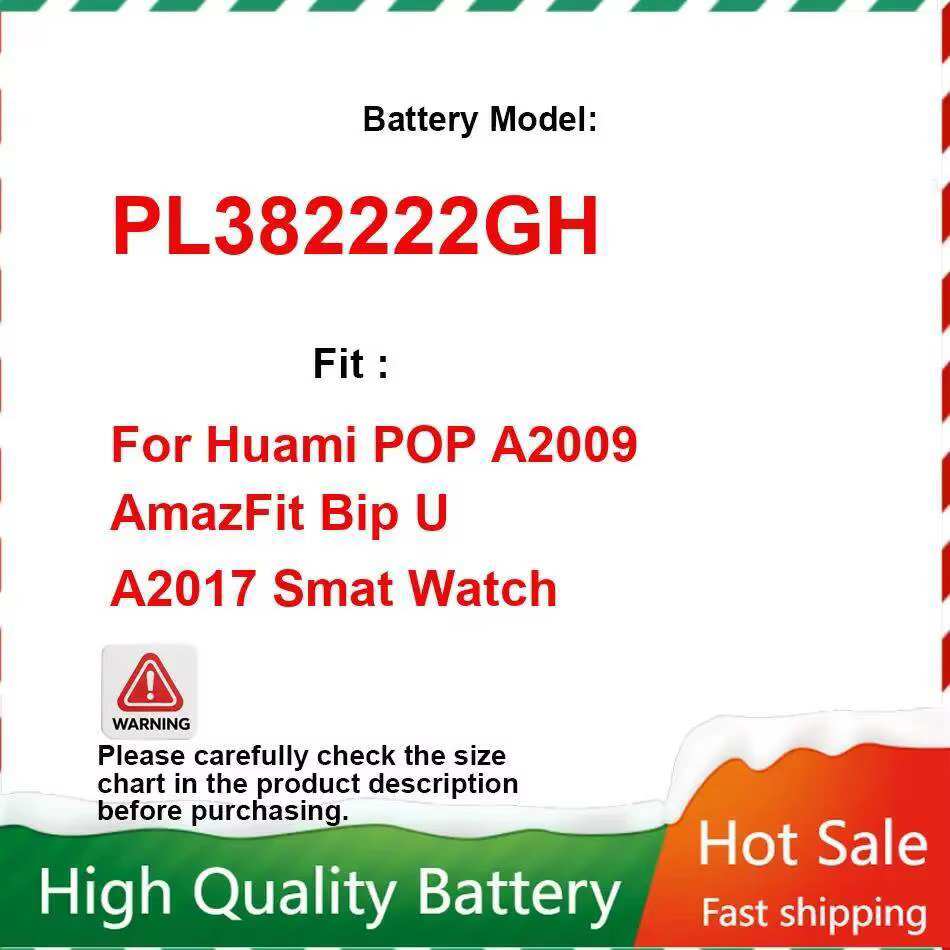 Batterie de montre haute efficacité, alimentation fiable, pour Huami Pop A2009 Amazfit Bip U A2017 S