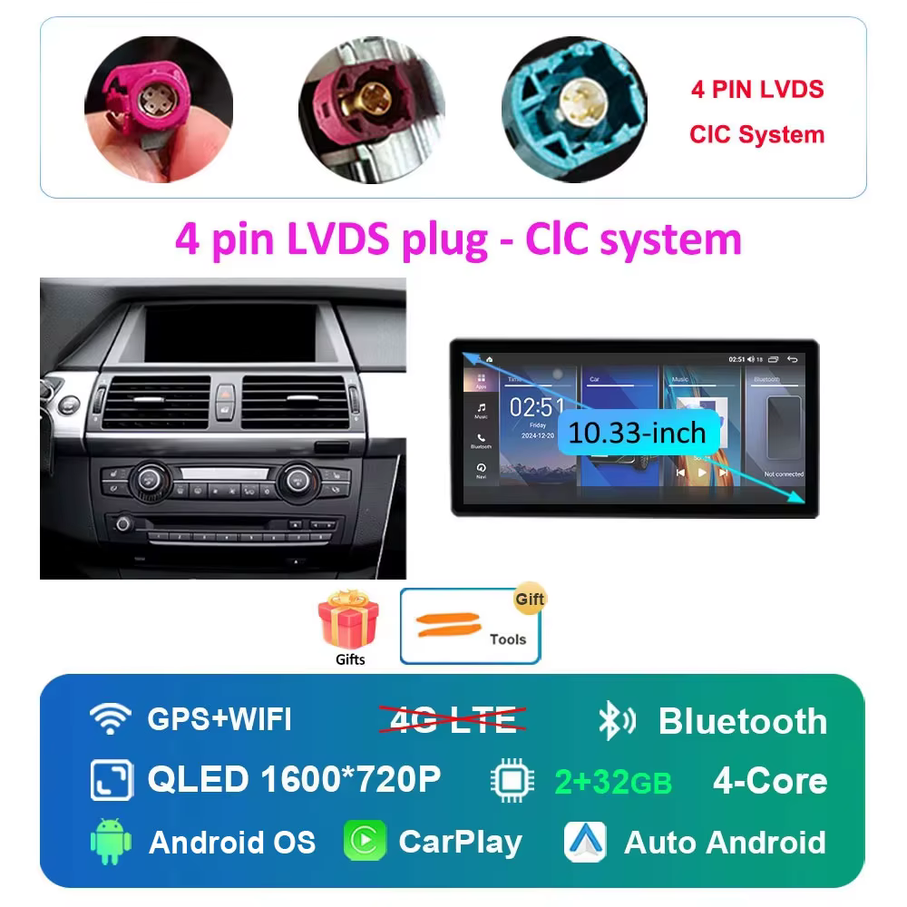 Navigation GPS Android 16 pour BMW X5 X6 E70 E71 2008 - 2013 système ClC/CCC autoradio lecteur multi