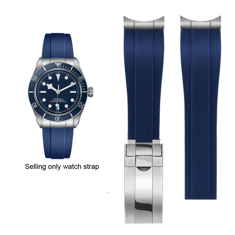 Bracelet en caoutchouc souple pour Tudor 39mm 1958 BB58 Black Bay Panda Pro Black Shield, bracelet d