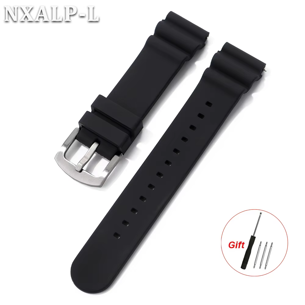Bracelet de montre en Silicone pour hommes, 20mm 22mm, pour Seiko No.5 SKX007 SKX009 SRP777J1, Brace
