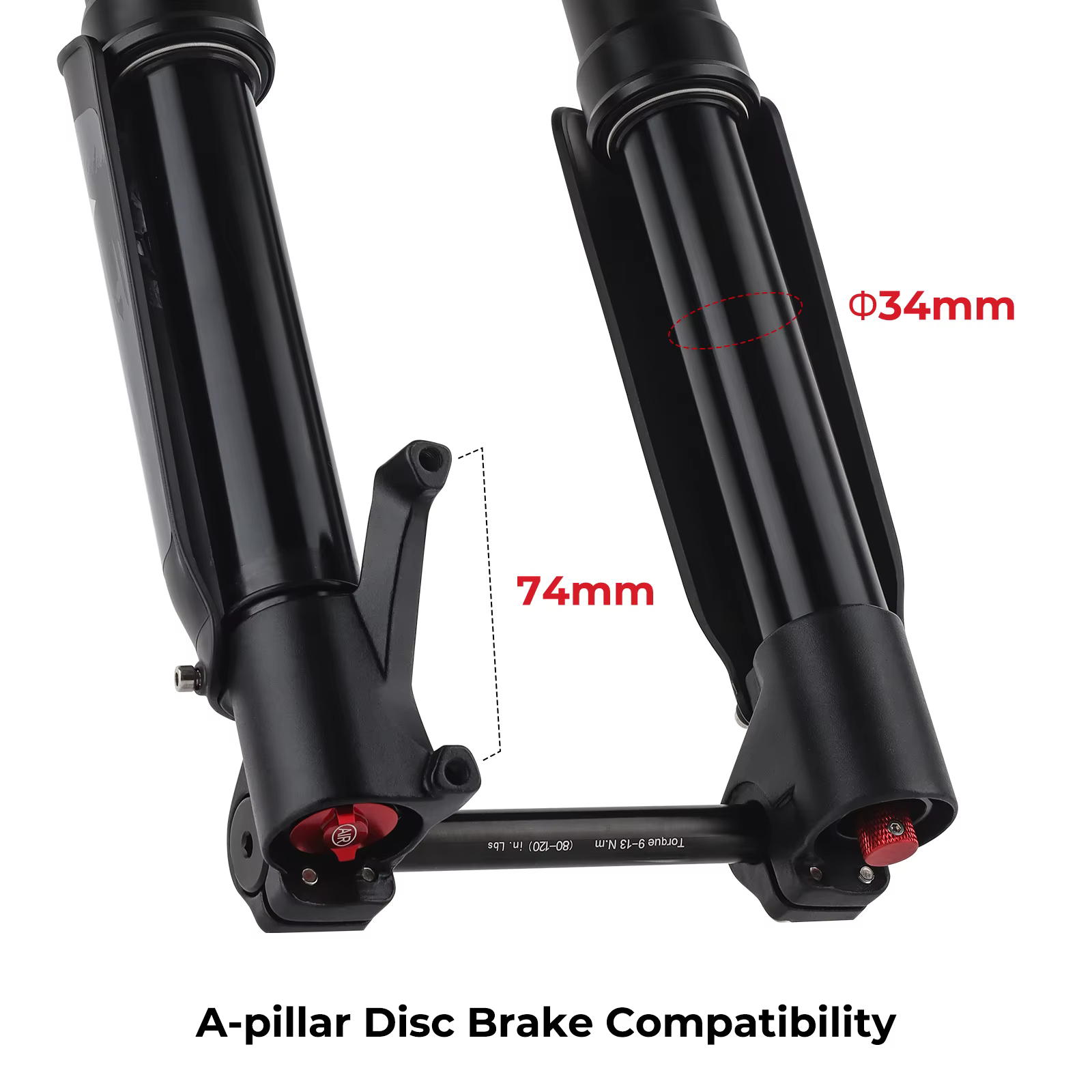 BOLANY fourche de vélo inversée Double épaule fourche vtt pour descente 29 pouces fourche Boost à ax