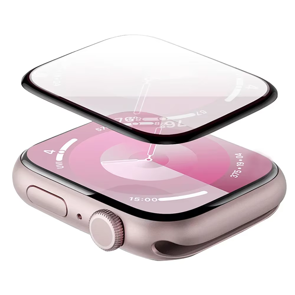 Protecteur d'écran 3D pour Apple Watch, pas de verre guatémaltèque, accessoires de film, série 9, 8,
