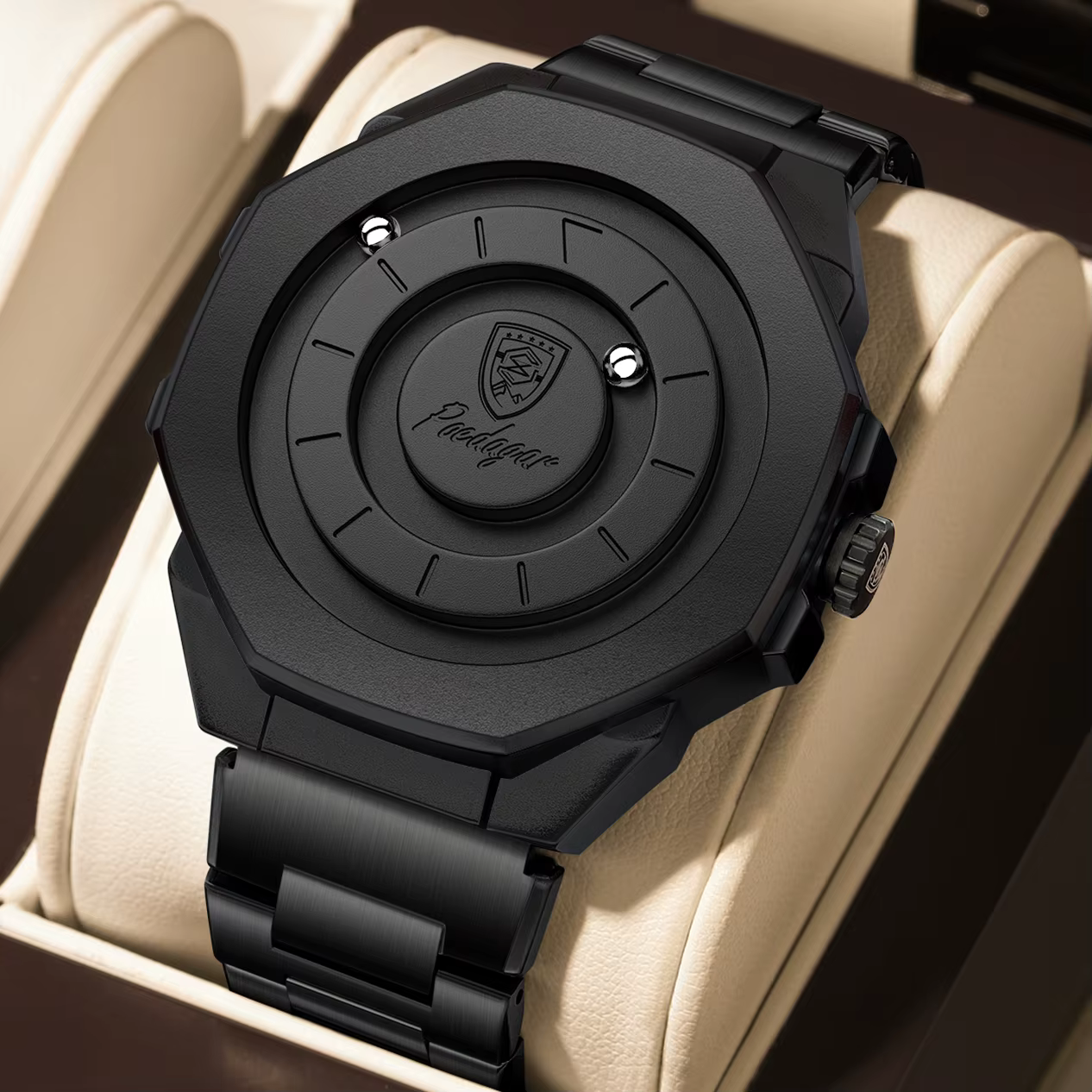 POEDAGAR haute qualité montre de luxe pour hommes étanche mode homme montre-bracelet affaires en aci