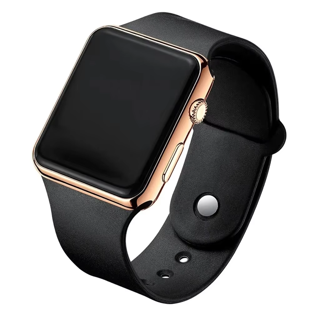 Montre numérique Simple pour hommes femmes mode Sport montre électronique LED bracelet en Silicone n
