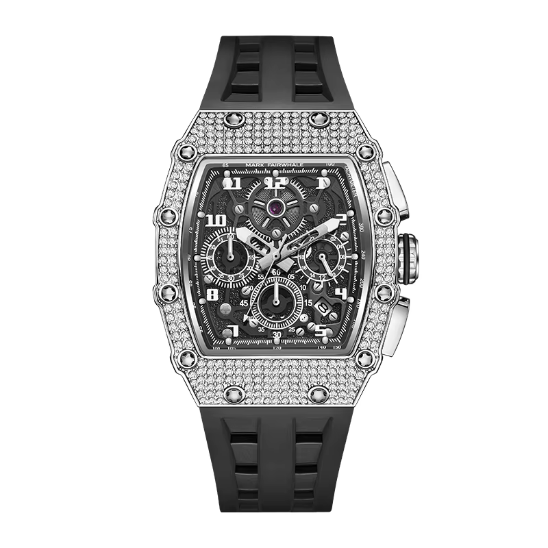 Montre de luxe pour homme MARK FAIRWHALE FW-5069, mouvement à quartz, boîtier en acier inoxydable, b