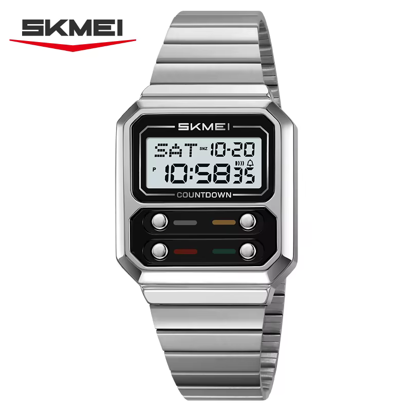 SKMEI 2448 luxe heure alarme Sport numérique électronique rétro montre pour femmes étanche Chrono mo