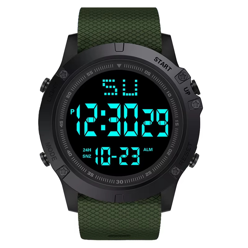 Montre de dehors Militaire Multifonction pour Homme et Enfant, Étanche, Numérique, LED, Grand Cadran