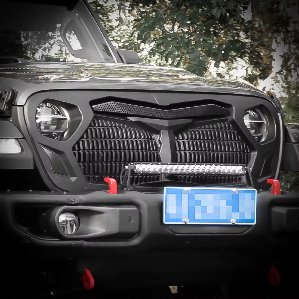 Grilles en maille pour Jeep Wrangler JL 18 +, accessoires de gril avant 4x4, accessoire Maiker, fabr