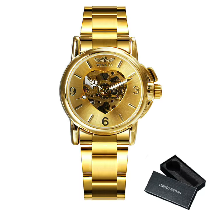 WINNER – montre squelette pour femmes, élégante, marque de luxe, automatique, mécanique, bracelet en