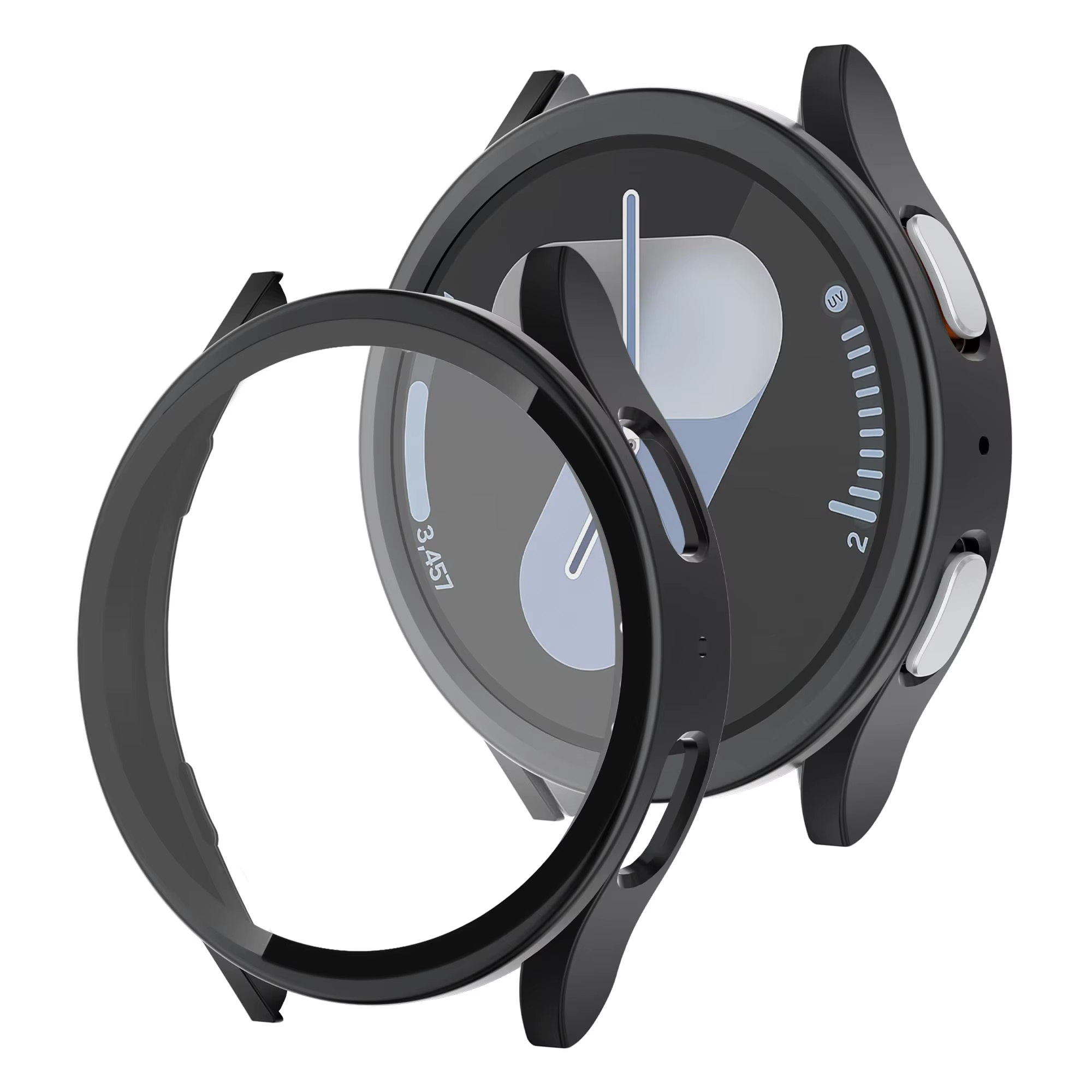 Verre + PC étui pour samsung Galaxy montre 7 6 5 4 44mm 40mm accessoires tout autour Anti-chute pare