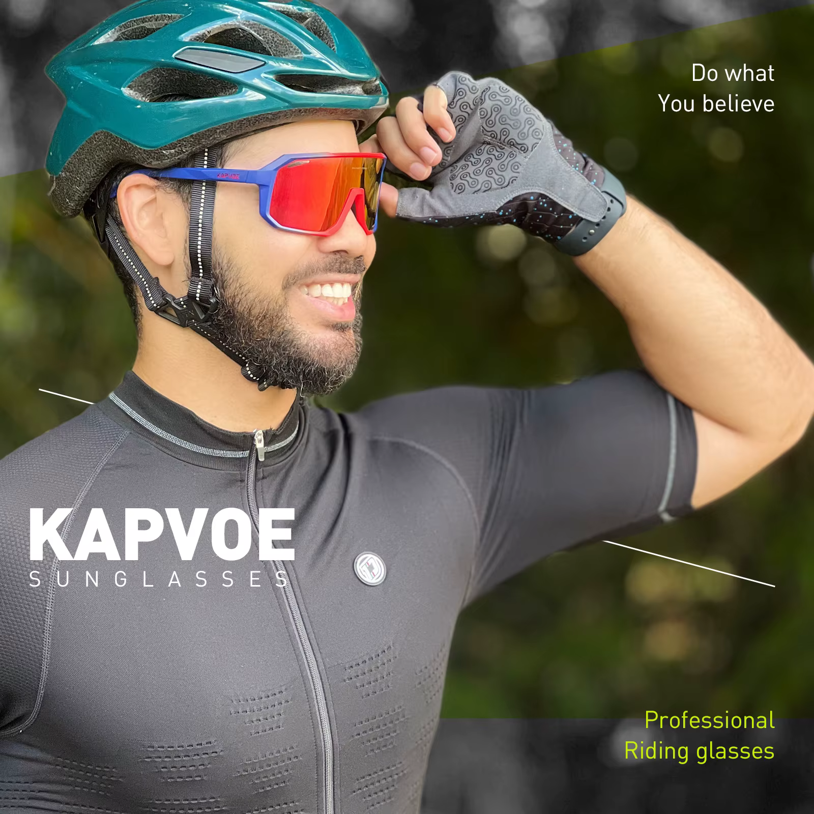 Kapvoe lunettes de soleil photochromiques vtt lunettes de vélo UV400 hommes femmes Sports de plein a