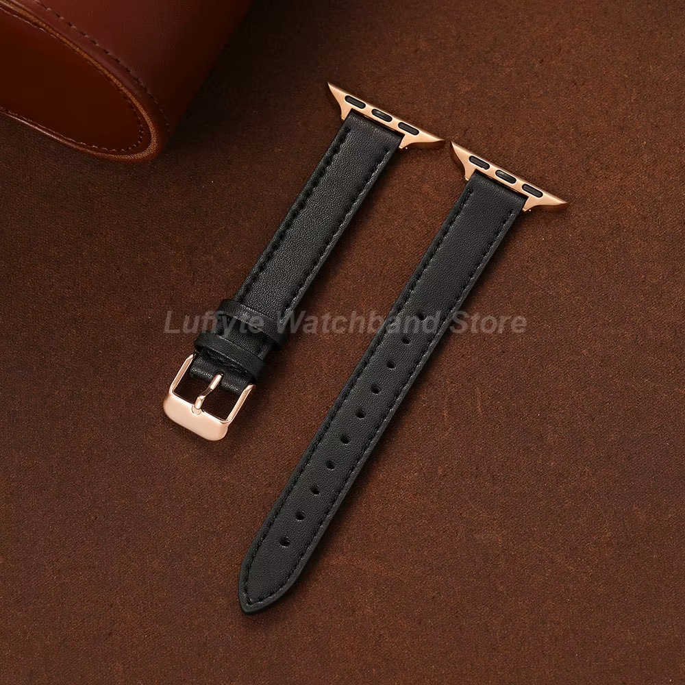 Bracelet de montre en cuir pour femmes, pour Apple Watch Series 38/40/41/42/44/45/49mm, pour Iwatch