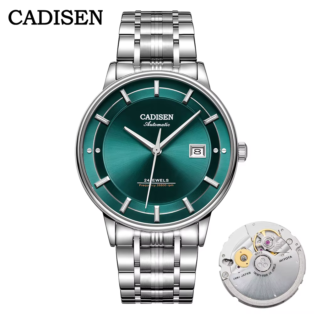 CADISEN – montre-bracelet automatique mécanique Ultra-mince pour hommes, marque de luxe incurvée, mo