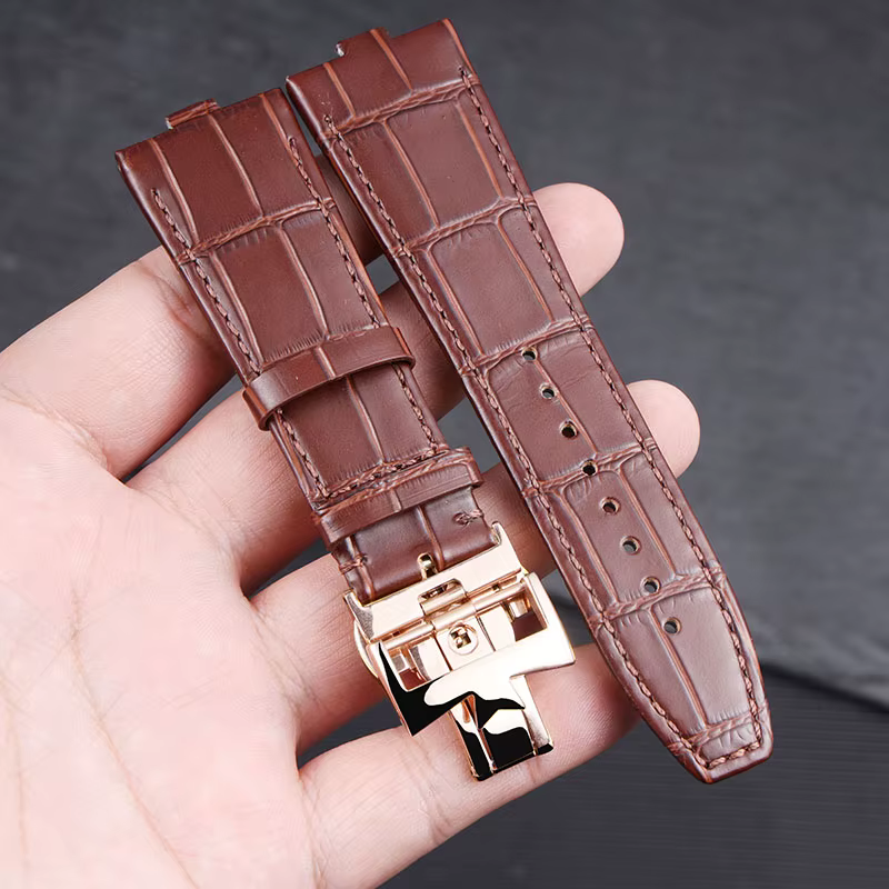 Bracelet de montre en cuir de vache, 24x7mm, pour Vacheron Constantin 4300V 4500V 5500V 7900V, démon