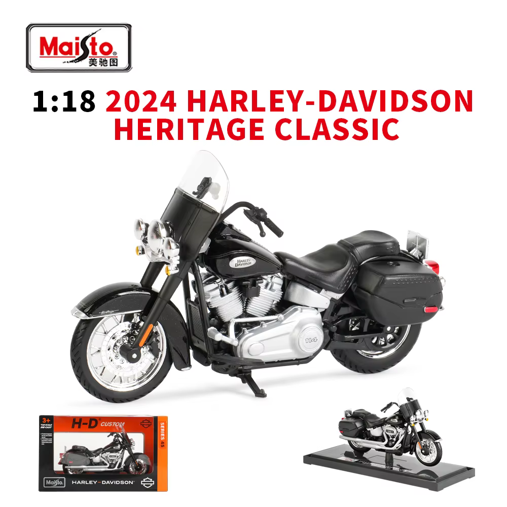 Maisto 1:18 Harley Davidson 2024 HARLEY-DAVIDSON-HERITAGE véhicules classiques moulés sous pression 