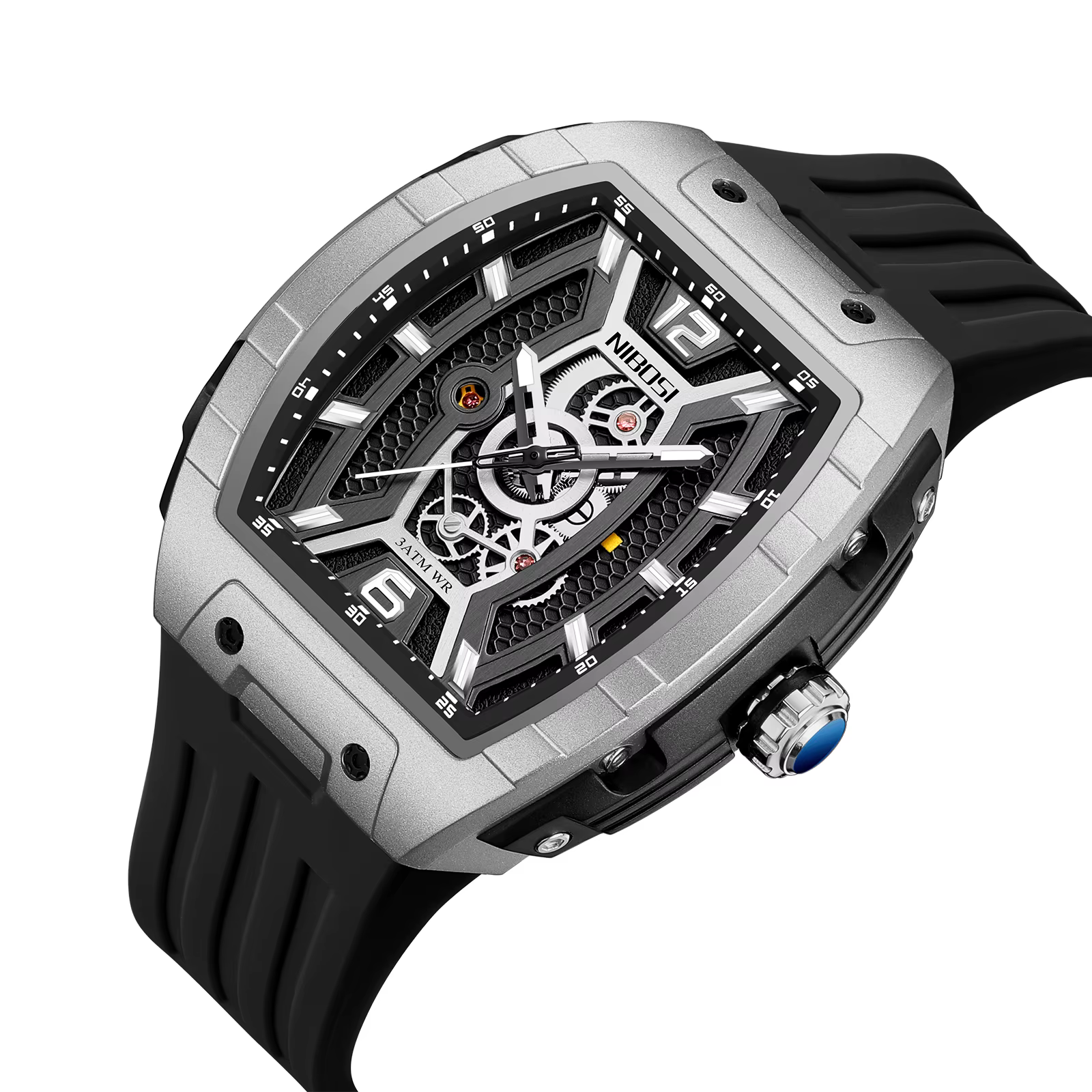 NIBOSI squelette montres de mode pour hommes analogique étanche mode Punk chronographe hommes montre