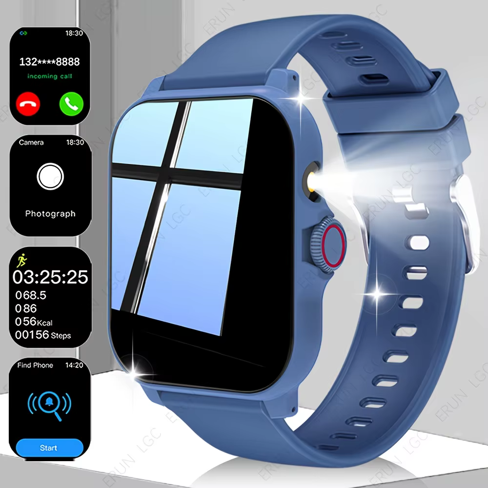 Montre connectée dernière génération, écran tactile de 1,83 pouce, avec rappel d'appels/messages, pl