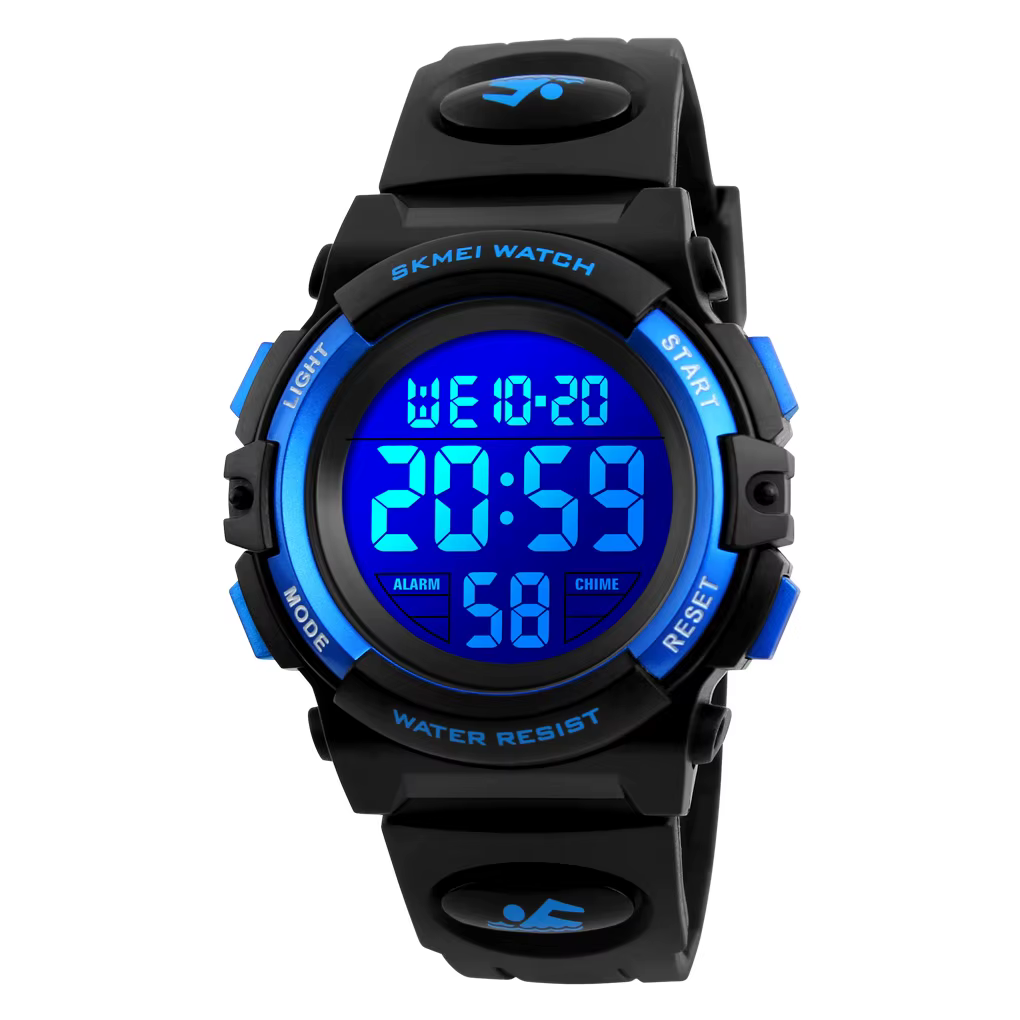 SKMEI enfants LED électronique montre numérique chronographe horloge Sport montres 5Bar étanche enfa