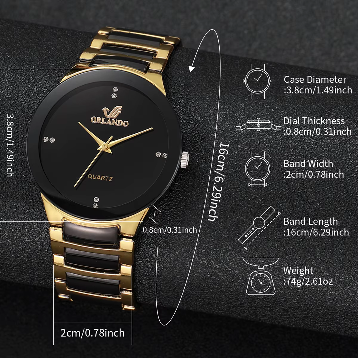Montre à quartz en acier inoxydable pour hommes et femmes, montres-bracelets d'affaires, mode couple