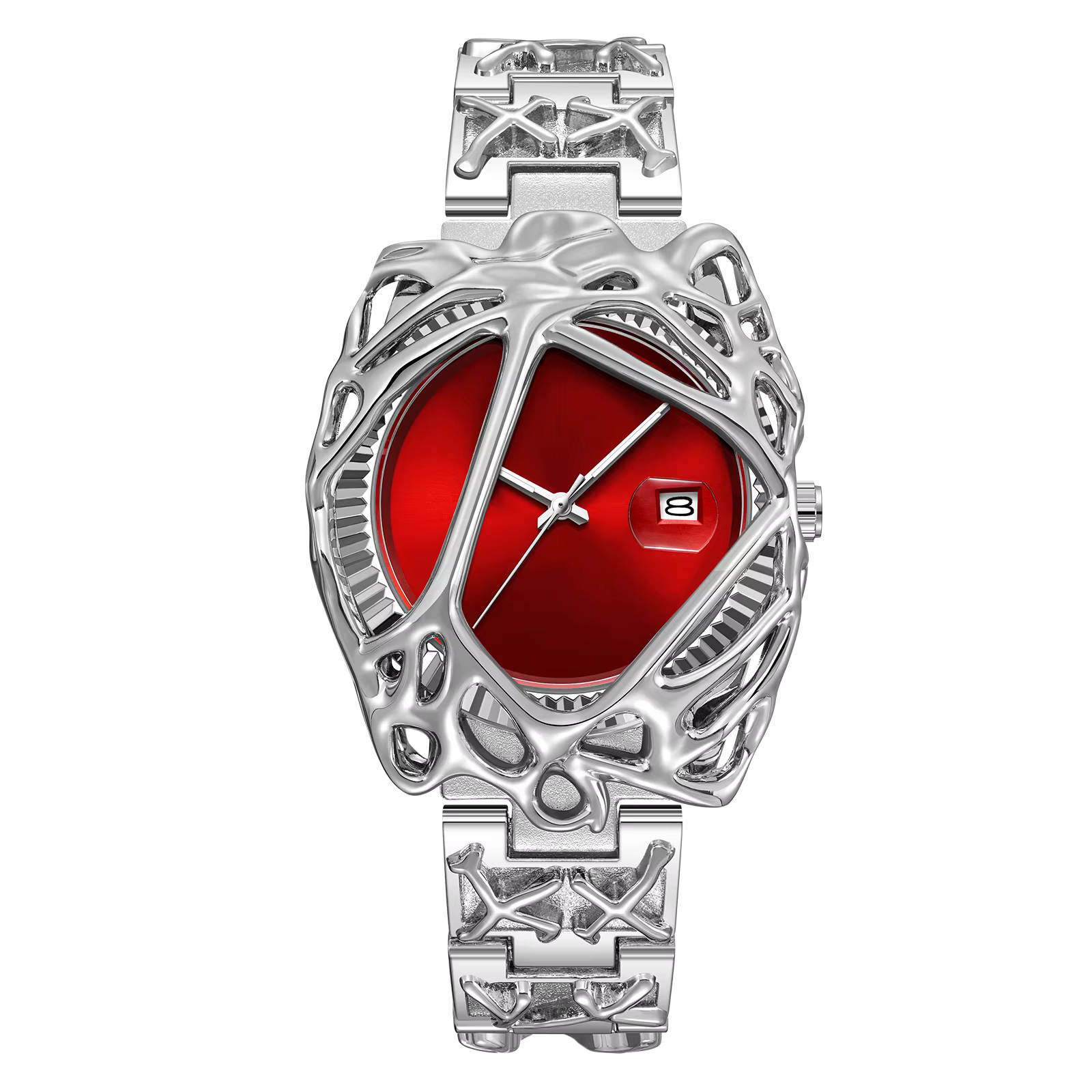 Montre à quartz pour homme, montre-bracelet polyvalente tendance streetwear, design unique et tendan