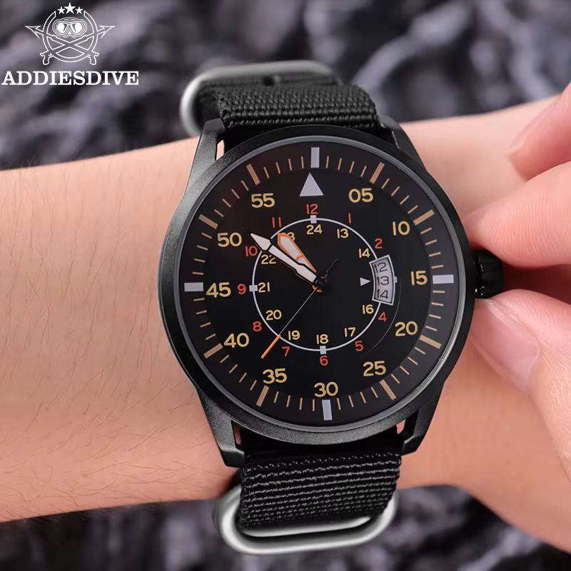 ADDIESDIVE hommes montres de luxe lumineux montres Reloj Hombre 50M étanche Date hommes montre à Qua