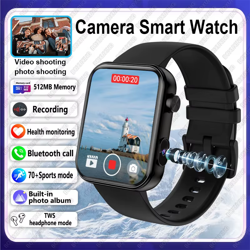 2025 nouvelle caméra montre intelligente hommes femmes Photos enregistrement vidéo moniteur de santé