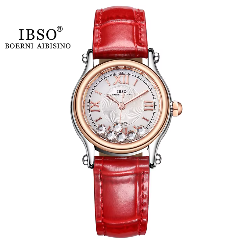 Montre en cuir véritable avec couronne royale pour femme, horloge à quartz japonaise, horloge habill