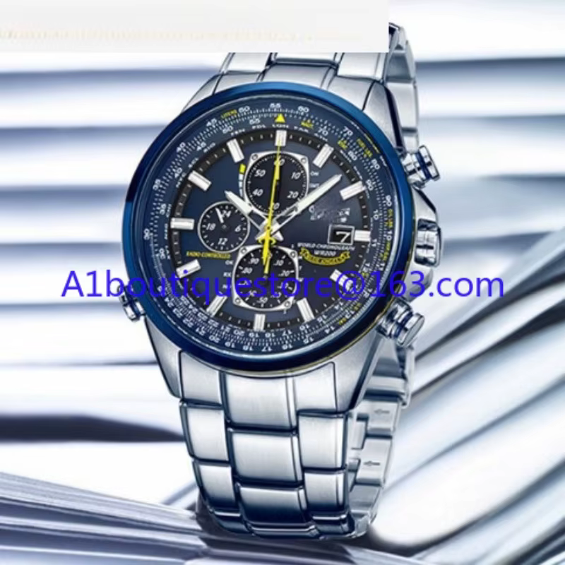 Montre pour homme à quartz Blue Angel avec multifonction à 4 boutons