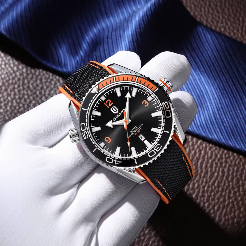 QINGXIYA-Montre à Quartz pour Homme, Bracelet en Silicone, Étanche, Shoe, Calendrier, Nouvelle Mode