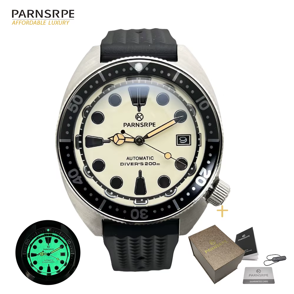 PARNSRPE – montre de luxe pour hommes, personnalisée, pour plongeurs, petite montre mécanique automa