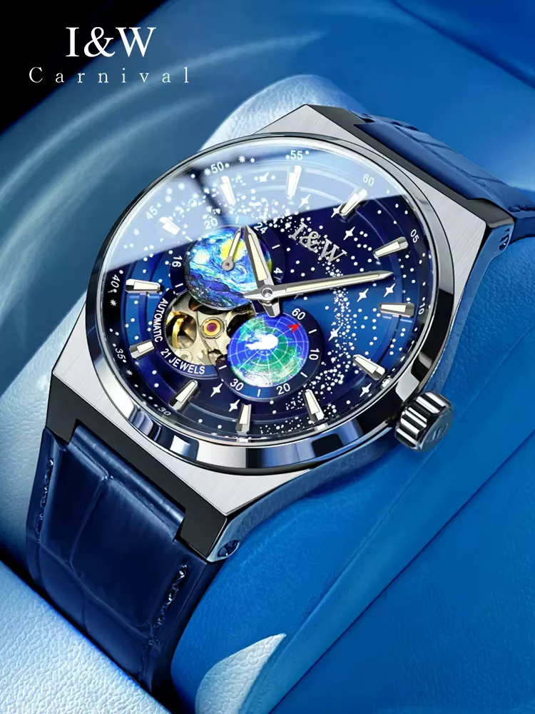 Relogio Masculino carnaval mode montre mécanique pour hommes marque de luxe automatique montre-brace