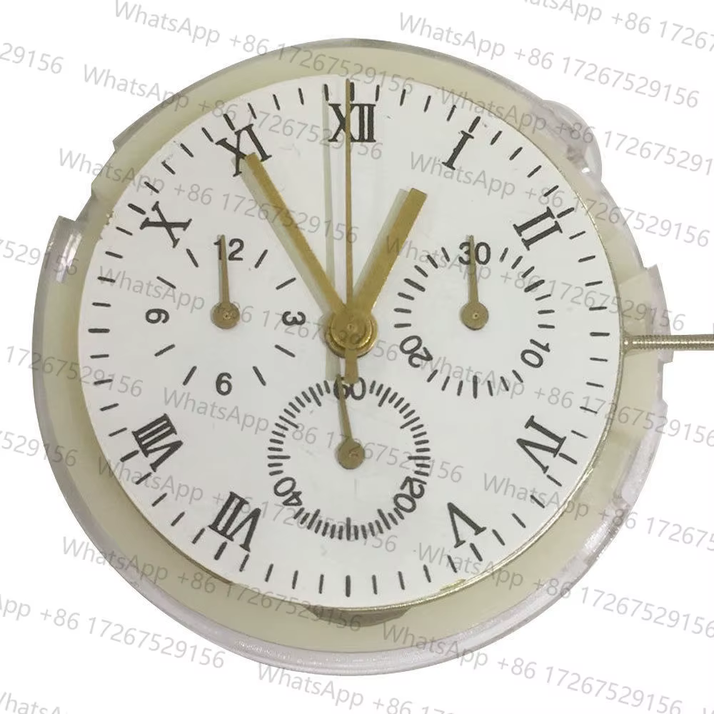 Mouvement de montre automatique mécanique 28800 bph, 25 rubis, chronographe pour remplacement du mou