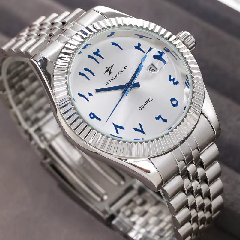 Nouveaux hommes Date montres haut de gamme de luxe calendrier décontracté en acier inoxydable affair