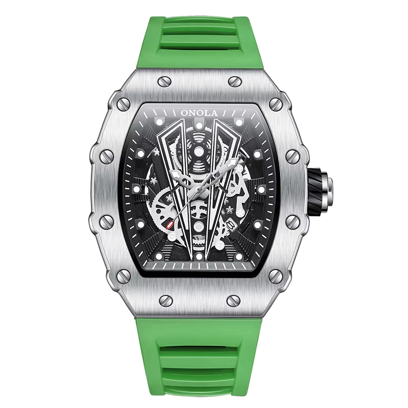 ONOLA 3826 marque sport luxe Tonneau montre hommes montres en plein air étanche lumineux horloge déc