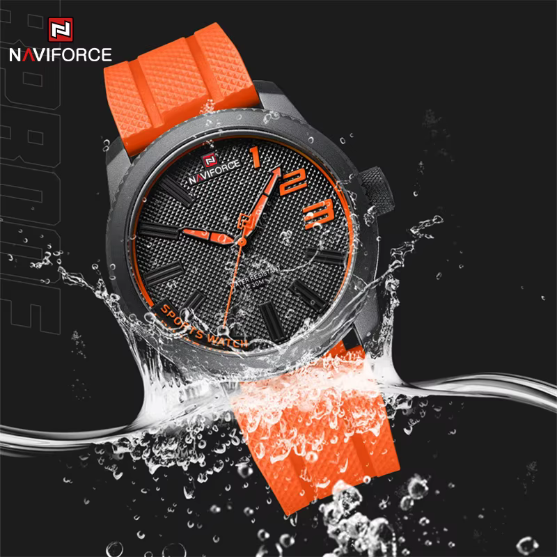 NAVIFORCE – montre à Quartz pour hommes, marque de luxe, bracelet en Silicone, militaire, étanche 30
