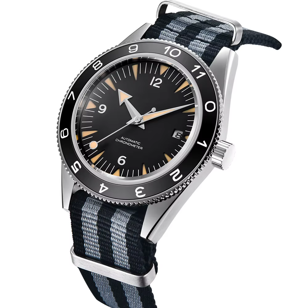 41mm LOGO personnalisé NH35 homme montre hommes montre-bracelet automatique bracelet en acier bracel
