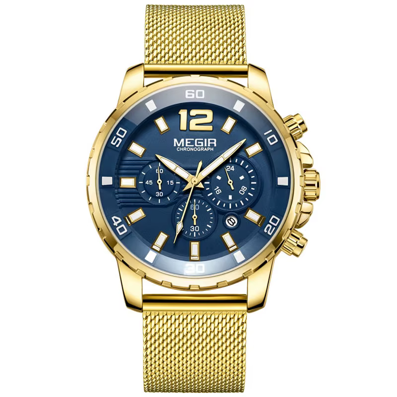 MEGIR chronographe montres à Quartz pour hommes 2020 luxe haut marque militaire Sport étanche montre