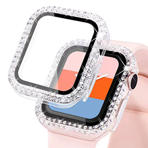 Coque en film diamant et film guatémaltèque pour Apple Watch, housse de protection en verre pour iWa