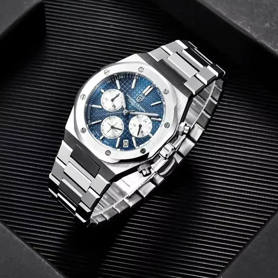 Pagani Design 2026 Nouveau Vk63 Montre Homme Tendance V2 Chronographe Quartz Luxe Saphir Acier Inoxy