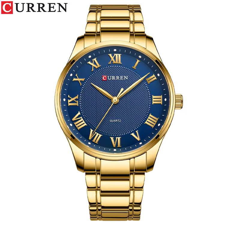 Montre pour homme CURREN 8409, mode décontractée, montre-bracelet à quartz résistante à l'eau avec b